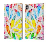 Head Case Designs Acquarelli Piume Geometriche Custodia Portafoglio in Pelle Compatibile con Apple iPad PRO 11 M4 2024