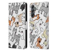 Head Case Designs Akita Razze di Cani 2 Custodia Portafoglio in Pelle Compatibile con Samsung Galaxy A25 5G