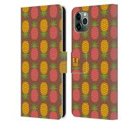 HEAD CASE DESIGNS ANANAS CUSTODIA COVER A PORTAFOGLIO PER APPLE iPHONE TELEFONI