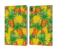 Head Case Designs Ananas E Banana Paradiso Tropicale Custodia Portafoglio in Pelle Compatibile con Apple iPad PRO 13 M4 2024