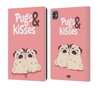 Head Case Designs And Kisses Piper Il Pug Custodia Portafoglio in Pelle Compatibile con Apple iPad PRO 11 M4 2024