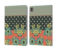 Head Case Designs Arancione Verde Punti Floreali Custodia Portafoglio in Pelle Compatibile con Apple iPad PRO 13 M4 2024