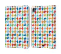 Head Case Designs Arcobaleno Pattern Houndstooth Custodia Portafoglio in Pelle Compatibile con Apple iPad PRO 13 M4 2024