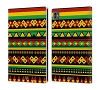Head Case Designs Azteco Pattern Rasta Colorati Custodia Portafoglio in Pelle Compatibile con Apple iPad PRO 11 M4 2024