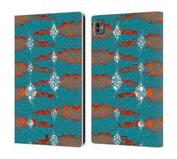 Head Case Designs Azzurro E Arancione Pelle di Camaleonte Pattern Custodia Portafoglio in Pelle Compatibile con Apple iPad PRO 11 M4 2024