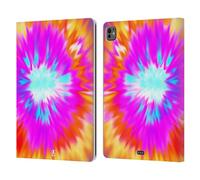Head Case Designs Bagliore Tie Dye S2 Custodia Portafoglio in Pelle Compatibile con Apple iPad PRO 13 M4 2024