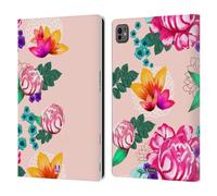 Head Case Designs Beige Chiaro Fiori Dipinti Custodia Portafoglio in Pelle Compatibile con Apple iPad PRO 11 M4 2024
