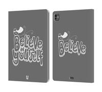 Head Case Designs Believe in Yourself Tipografia Fatta A Mano Custodia Portafoglio in Pelle Compatibile con Apple iPad PRO 13 M4 2024