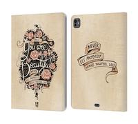 Head Case Designs Bello Tipografia Fatta A Mano Custodia Portafoglio in Pelle Compatibile con Apple iPad PRO 13 M4 2024