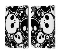 Head Case Designs Bianco Teschi Jazz Custodia Portafoglio in Pelle Compatibile con Apple iPad PRO 13 M4 2024