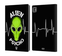 Head Case Designs Black Psycho Alieni Custodia Portafoglio in Pelle Compatibile con Apple iPad PRO 11 M4 2024