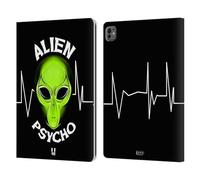Head Case Designs Black Psycho Alieni Custodia Portafoglio in Pelle Compatibile con Apple iPad PRO 13 M4 2024