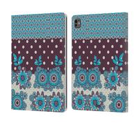Head Case Designs Blu Violetta Punti Floreali Custodia Portafoglio in Pelle Compatibile con Apple iPad PRO 13 M4 2024