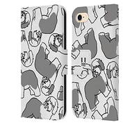 Head Case Designs Bobtail Pattern Razze di Cani 4 Custodia Portafoglio in Pelle Compatibile con Apple iPhone 7/8 / SE 2020 & 2022