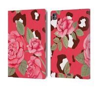 Head Case Designs Boccioli di Leopardo Vintage Floreale E Stampe Floreali Custodia Portafoglio in Pelle Compatibile con Apple iPad PRO 13 M4 2024
