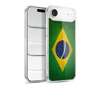 Head Case Designs Brasile Brasiliano Bandiera del Brasile Bandiere dei Paesi Grunge Custodia in Gel [Protezione di Grado Militare] Compatibile con Apple iPhone 17 Air E Compatibile con MagSafe