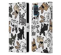 Head Case Designs Bulldog Francese Razze di Cani Pattern Custodia Portafoglio in Pelle Compatibile con Samsung Galaxy A51 (2019)