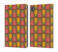 Head Case Designs Cacao E Ananas Pattern Ananas Custodia Portafoglio in Pelle Compatibile con Apple iPad PRO 11 M4 2024