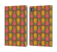 Head Case Designs Cacao E Ananas Pattern Ananas Custodia Portafoglio in Pelle Compatibile con Apple iPad PRO 13 M4 2024
