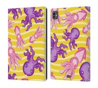 Head Case Designs Calamaro E Polipo Stampe Marine Custodia Portafoglio in Pelle Compatibile con Apple iPad PRO 11 M4 2024