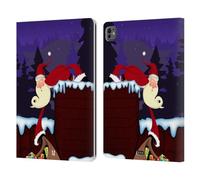 Head Case Designs Camino Babbo Natale Magro Custodia Portafoglio in Pelle Compatibile con Apple iPad PRO 13 M4 2024