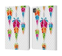 Head Case Designs Campane Tubolari Piume Geometriche Custodia Portafoglio in Pelle Compatibile con Apple iPad PRO 13 M4 2024