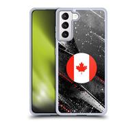 Head Case Designs Canada Canadian Maple Leaf Bandiere Kit Calcio Custodia in Gel [Protezione di Grado Militare] Compatibile Con Samsung Galaxy S21+ 5G E Compatibile Con MagSafe