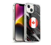 Head Case Designs Canada Canadian Maple Leaf Bandiere Kit Calcio Custodia in Gel [Protezione di Grado Militare] Compatibile Con Apple iPhone 14 Plus E Compatibile Con MagSafe