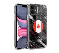 Head Case Designs Canada Canadian Maple Leaf Bandiere Kit Calcio Custodia in Gel [Protezione di Grado Militare] Compatibile Con Apple iPhone 11 E Compatibile Con MagSafe