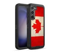 Head Case Designs Canada Canadian Maple Leaf Bandiere Vintage Custodia Antiurto Ultra Blindata Compatibile con Samsung Galaxy S23+ 5G