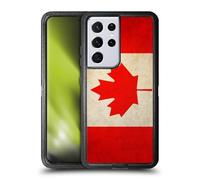 Head Case Designs Canada Canadian Maple Leaf Bandiere Vintage Custodia Antiurto Ultra Blindata Compatibile con Samsung Galaxy S21 Ultra 5G