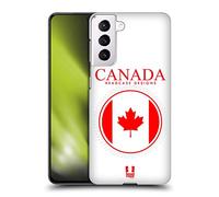 Head Case Designs Canada Canadian Maple Leaf Flag Bandiere E Toppe Custodia Cover Dura per Parte Posteriore Compatibile con Samsung Galaxy S21 5G