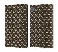 Head Case Designs Cane Marrone Stampe Animali Tangram Custodia Portafoglio in Pelle Compatibile con Apple iPad PRO 11 M4 2024