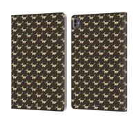 Head Case Designs Cane Marrone Stampe Animali Tangram Custodia Portafoglio in Pelle Compatibile con Apple iPad PRO 13 M4 2024