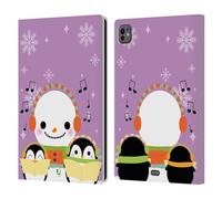 Head Case Designs Canzone di Natale Pupazzo di Neve Custodia Portafoglio in Pelle Compatibile con Apple iPad PRO 11 M4 2024