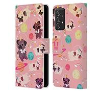 Head Case Designs Carlino Unicorni Spaziali Custodia Portafoglio in Pelle Compatibile con Galaxy A52 / A52s / 5G (2021)