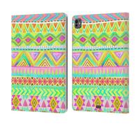Head Case Designs Carnevale Colorato Pattern Tribali Acquarello Custodia Portafoglio in Pelle Compatibile con Apple iPad PRO 13 M4 2024