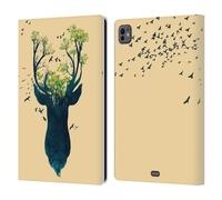Head Case Designs Cervo Silhouette Animali Selvaggi Custodia Portafoglio in Pelle Compatibile con Apple iPad PRO 11 M4 2024