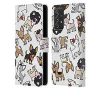 Head Case Designs Chihuahua Razze di Cani Pattern Custodia Portafoglio in Pelle Compatibile con Galaxy A52 / A52s / 5G (2021)