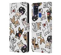 Head Case Designs Chihuahua Razze di Cani Pattern Custodia Portafoglio in Pelle Compatibile con Samsung Galaxy A21s (2020)
