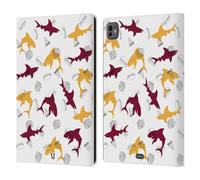 Head Case Designs Cibo Stampe Squalo Custodia Portafoglio in Pelle Compatibile con Apple iPad PRO 11 M4 2024