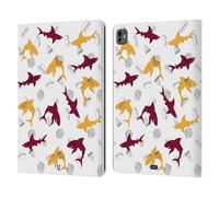 Head Case Designs Cibo Stampe Squalo Custodia Portafoglio in Pelle Compatibile con Apple iPad PRO 13 M4 2024