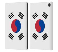 Head Case Designs Corea Del Sud Coreano Hanguk Calcio Mondo Bandiere Gruppo 1 Custodia Portafoglio in Pelle Compatibile con Amazon Fire Max 11 2023