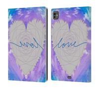 Head Case Designs Cuore Viola Colourful Love Custodia Portafoglio in Pelle Compatibile con Apple iPad PRO 11 M4 2024