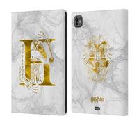 Head Case Designs Custodia a libro in pelle con licenza ufficiale di Harry Potter Hufflepuff Aguamenti Deathly Hallows IX compatibile con Apple iPad Pro 11 M4 2024