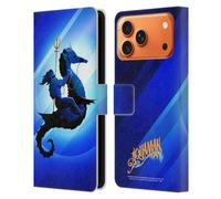 Head Case Designs Custodia a portafoglio in pelle con licenza ufficiale Aquaman e The Lost Kingdom, Arthur Curry e Storm, compatibile con Apple iPhone 17 Pro Max