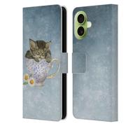 Head Case Designs Custodia a portafoglio in pelle con licenza ufficiale Ash Evans Chamomilla Tea Graphics compatibile con Apple iPhone 17