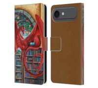 Head Case Designs Custodia a portafoglio in pelle con licenza ufficiale Carla Morrow Gateway of Knowledge Dragons, compatibile con Apple iPhone 17 Air