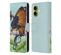 Head Case Designs Custodia a portafoglio in pelle con licenza ufficiale Carla Morrow The Monarch Dragons, compatibile con Apple iPhone 17