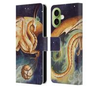 Head Case Designs Custodia a portafoglio in pelle con licenza ufficiale Carla Morrow to Carry The Moon Dragons, compatibile con Apple iPhone 17